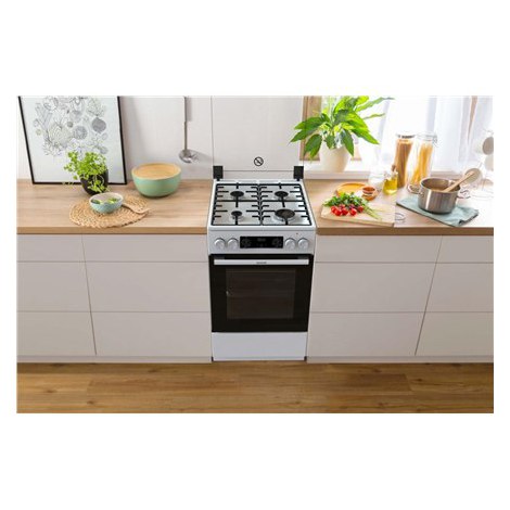 Gorenje | Cooker | GK5C41WH | Hob type Gas | Oven type Electric | White | Width 50 cm | Grilling | Depth 59.4 cm | 70 L - 8